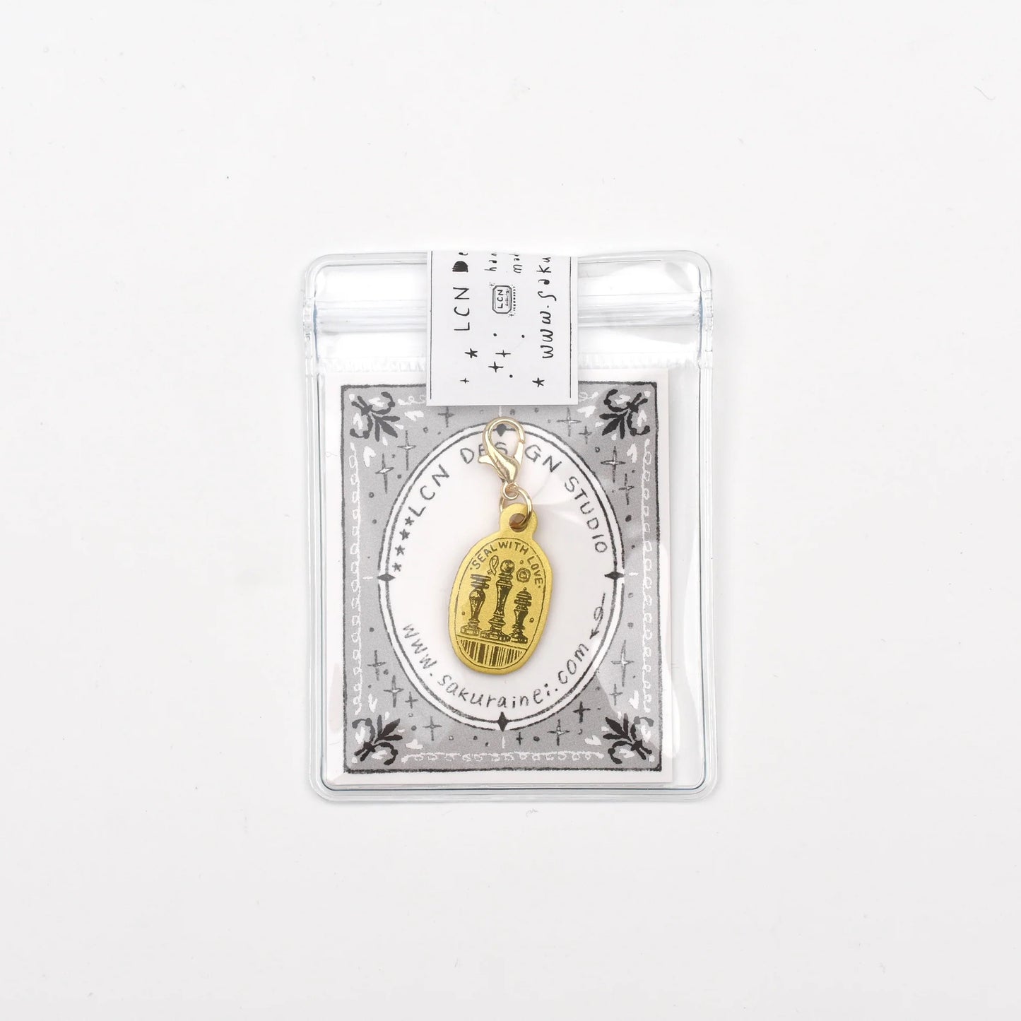 LCN Design Studio - Brass Charm - Seal with Love