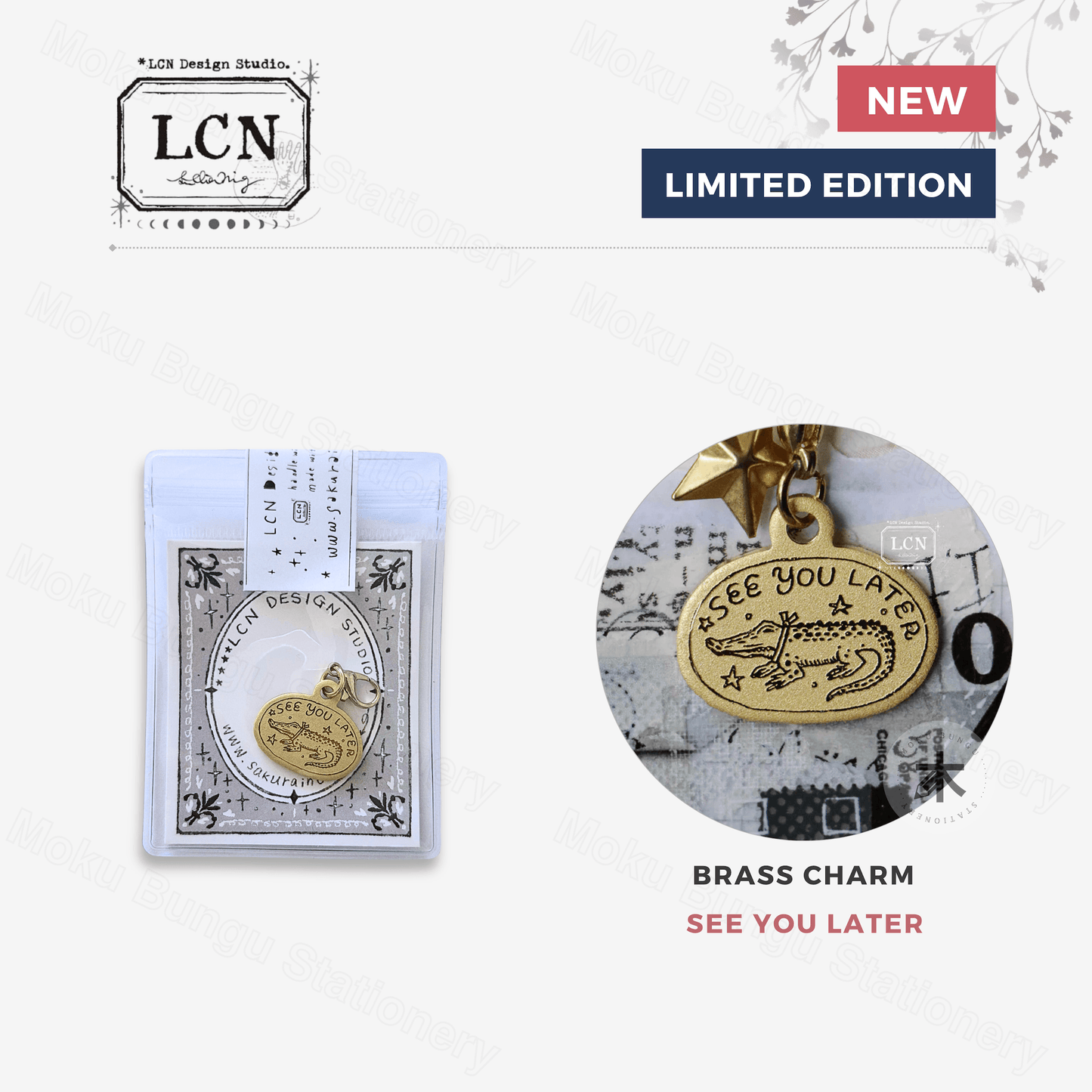 LCN Design Studio - Brass Charm - See You Later