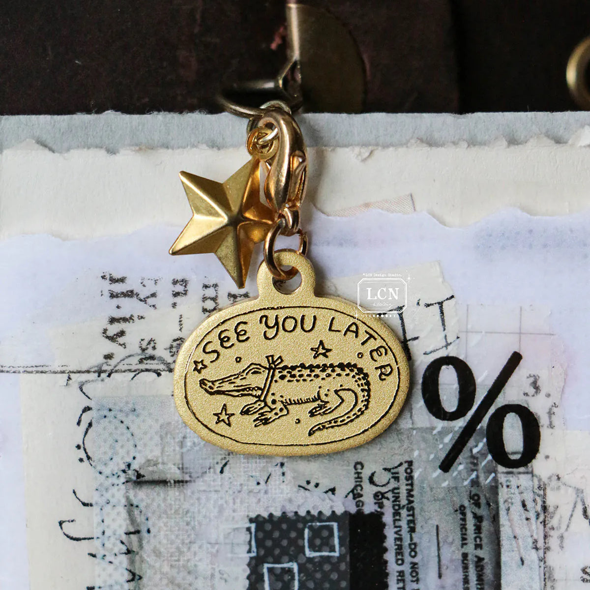 LCN Design Studio - Brass Charm - See You Later