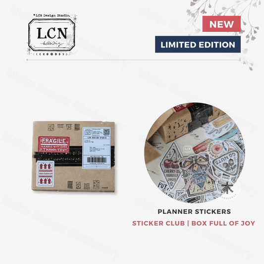 LCN Design Studio - Hako Seal - Mini Box of Flake Stickers - Full of Joy
