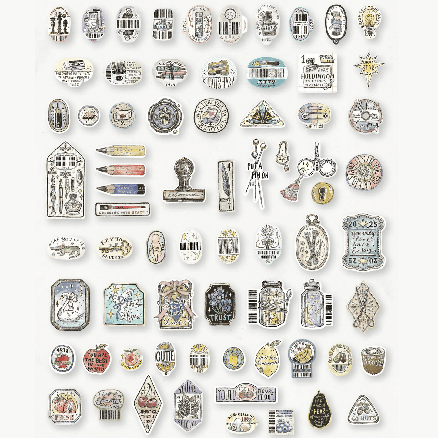 LCN Design Studio - Hako Seal - Mini Box of Flake Stickers - Full of Joy