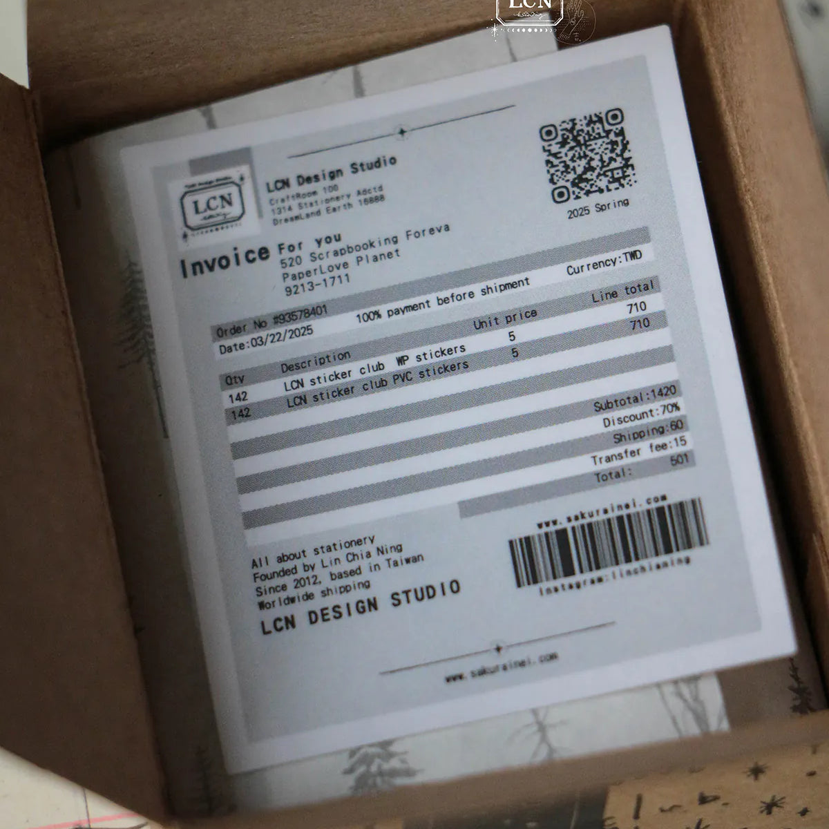 LCN Design Studio - Hako Seal - Mini Box of Flake Stickers - Full of Joy