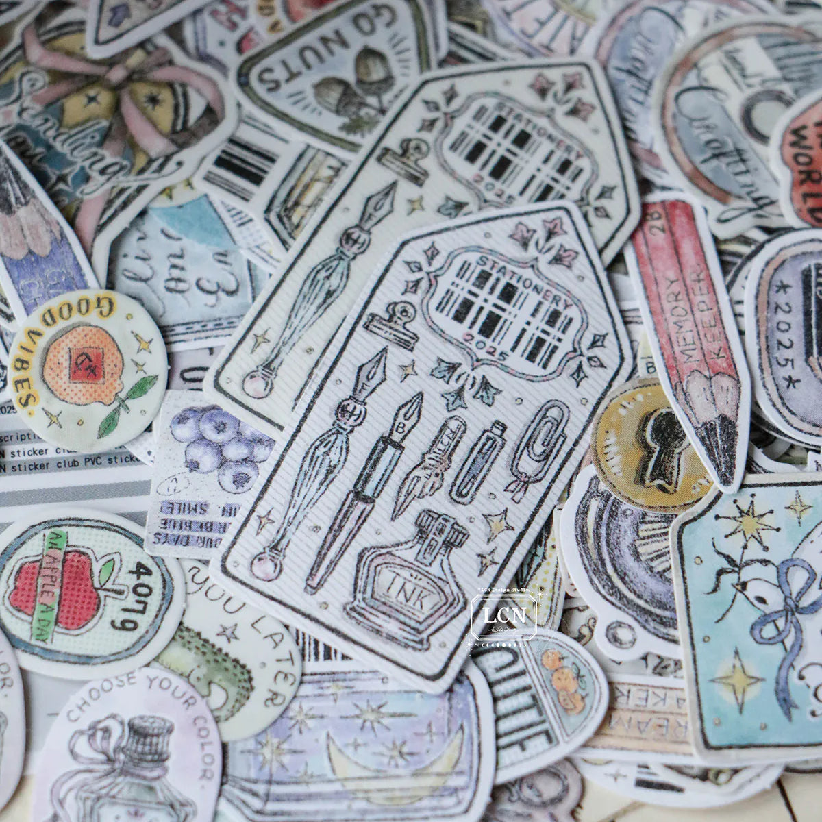 LCN Design Studio - Hako Seal - Mini Box of Flake Stickers - Full of Joy
