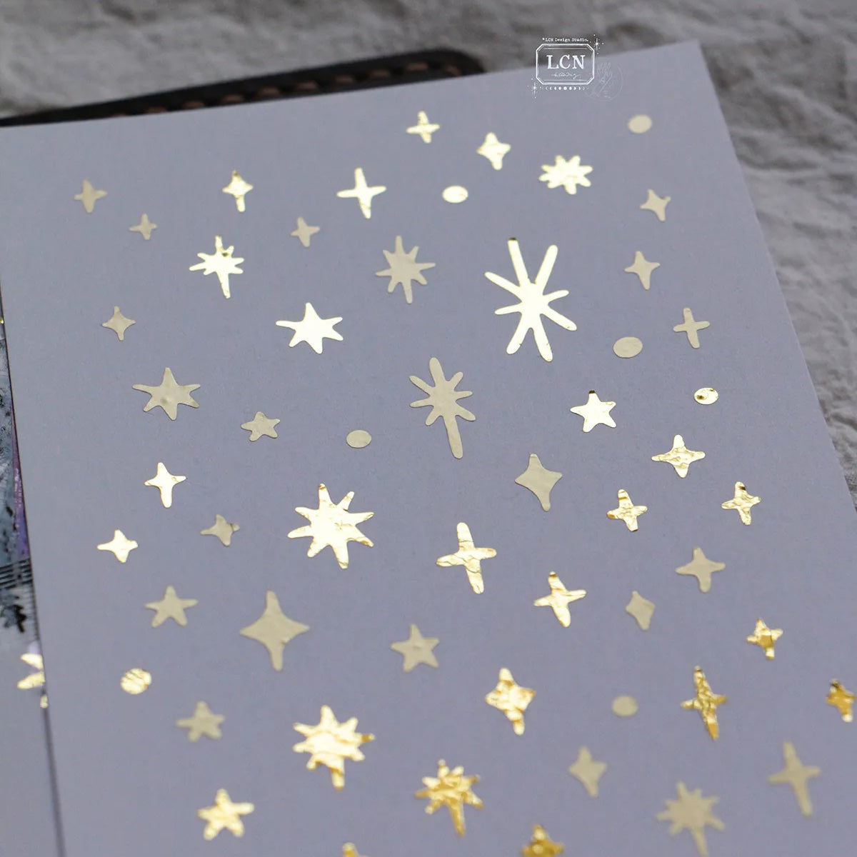 LCN Design Studio - Kiss-Cut PET Tape - Stars - Glossy Gold