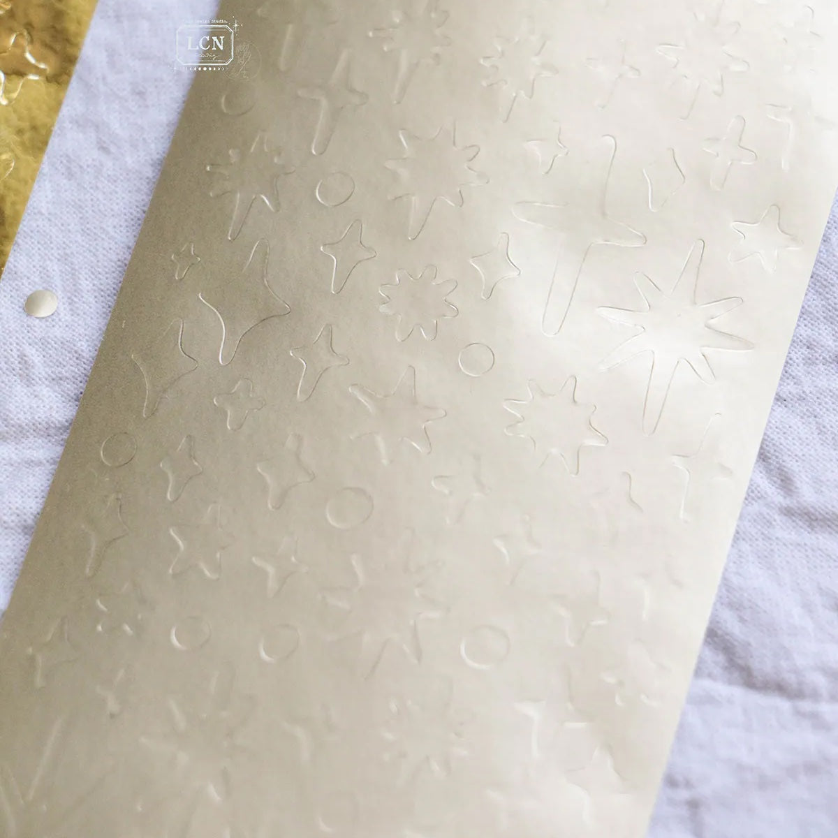 LCN Design Studio - Kiss-Cut PET Tape - Stars - Matte Gold