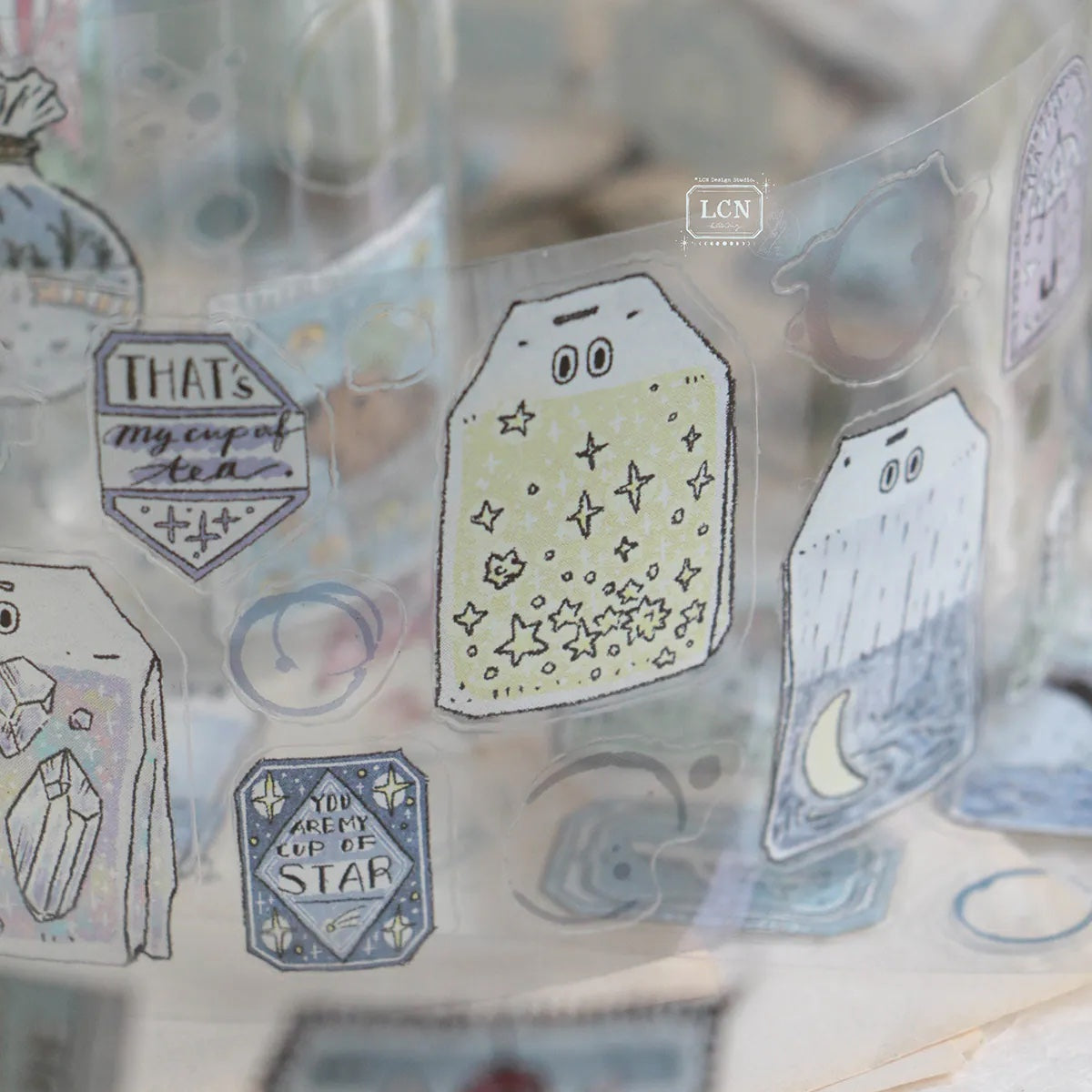 LCN Design Studio - Kiss-Cut PET Tape - Tea Time