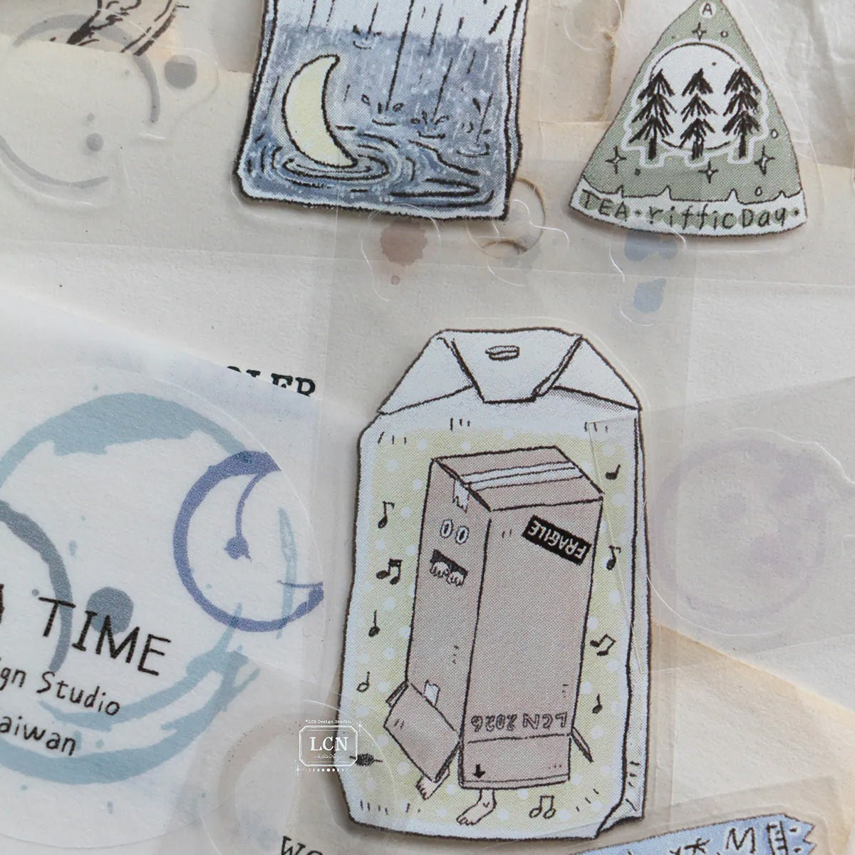 LCN Design Studio - Kiss-Cut PET Tape - Tea Time