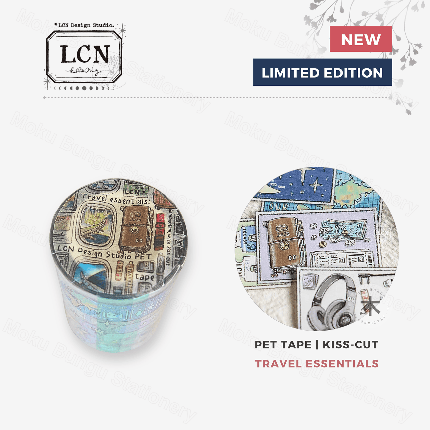 LCN Design Studio - Kiss-Cut PET Tape - Travel Essentials