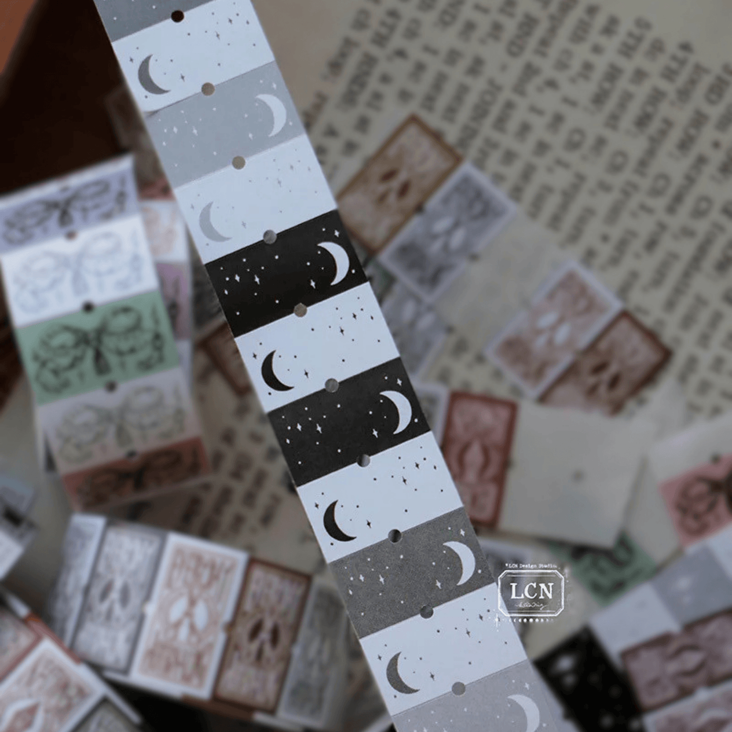 LCN Design Studio - Label Sticker Roll - The Moon