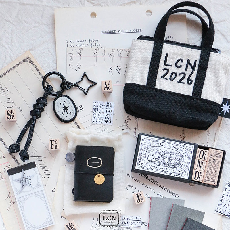 LCN Design Studio - Mini Tote Stationery Set - Black Cover