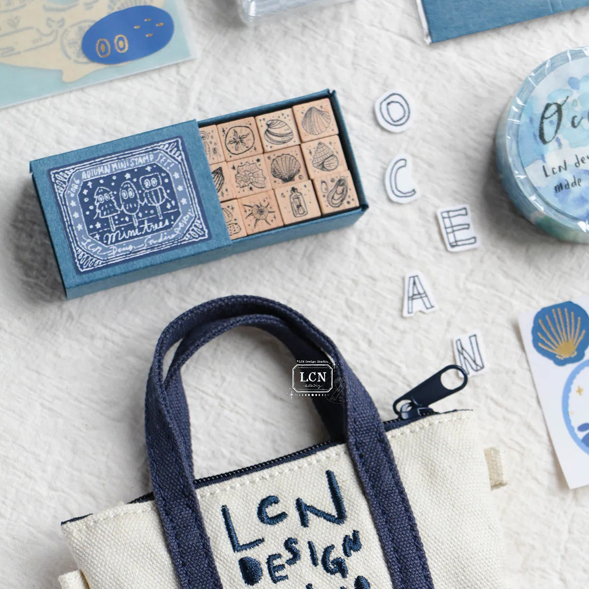 LCN Design Studio - Mini Tote Stationery Set - Ocean