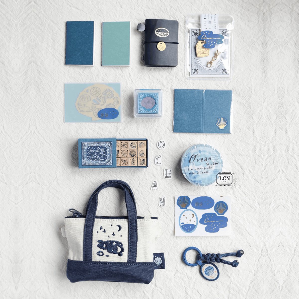 LCN Design Studio - Mini Tote Stationery Set - Ocean