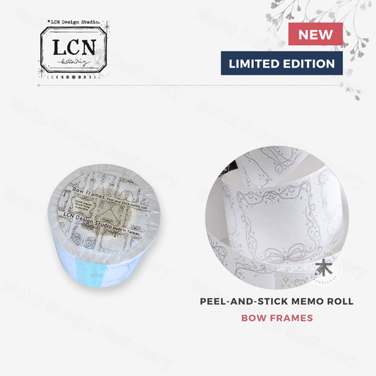 LCN Design Studio - Peel-and-Stick Memo Roll - Bow Frames
