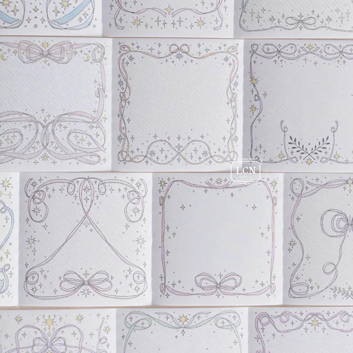 LCN Design Studio - Peel-and-Stick Memo Roll - Bow Frames