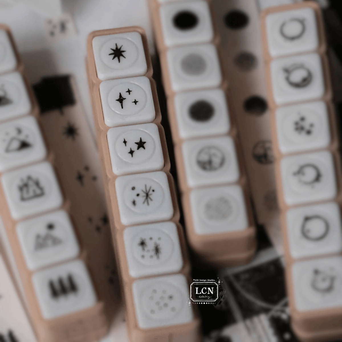 LCN Design Studio - Push Button Self-Inking Stamp - Star
