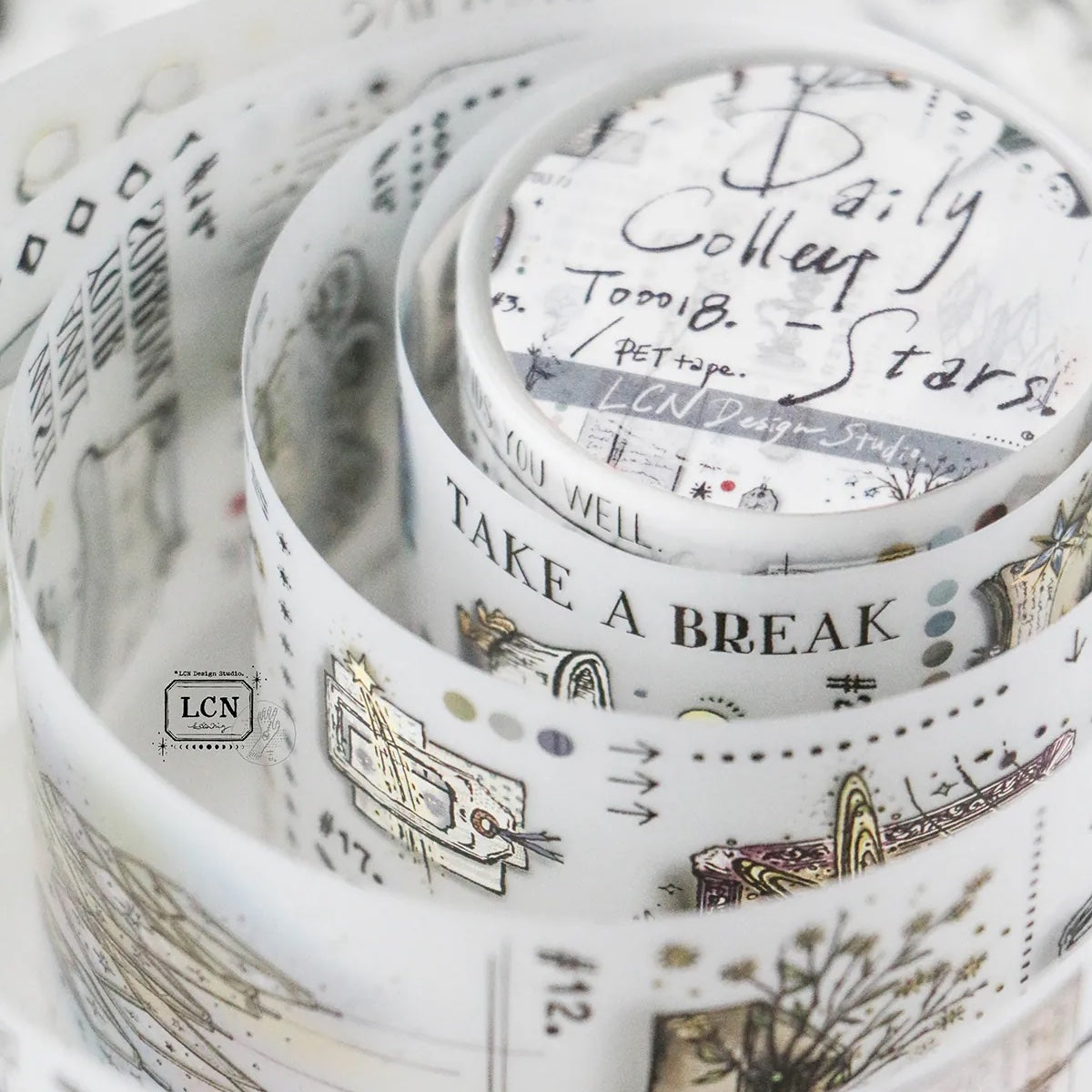 LCN Design Studio - UV Printing Matte PET Tape - Daily Collect - Stars