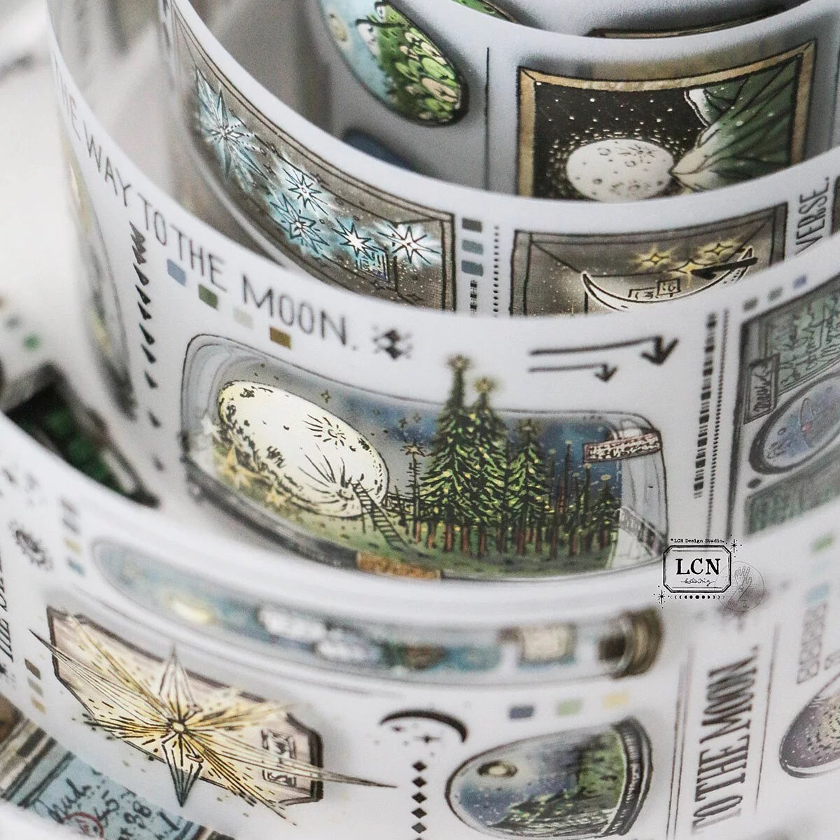 LCN Design Studio - UV Printing Matte PET Tape - Pieces of the Universe