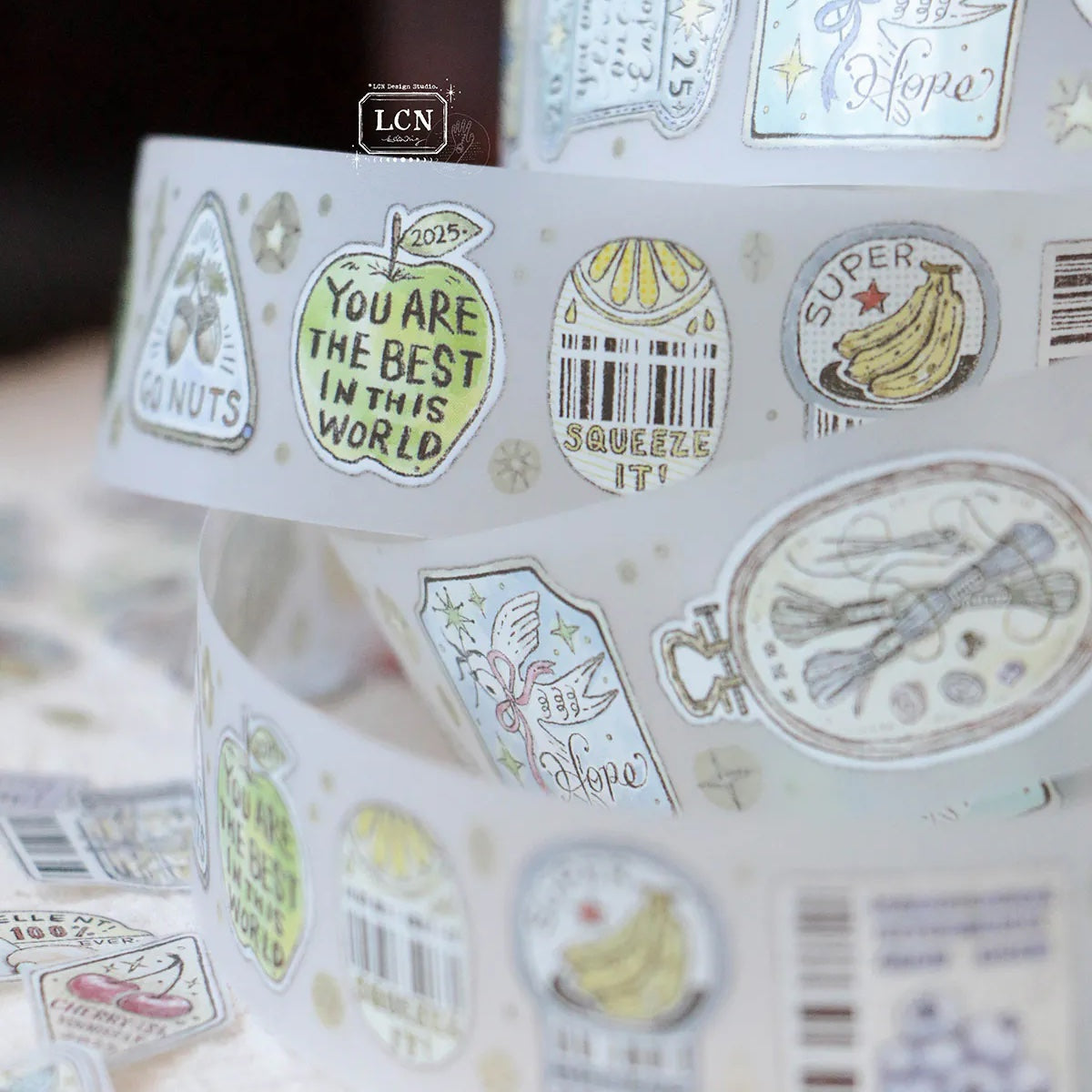 LCN Design Studio - UV Printing Matte PET Tape - Sticker Club - Life