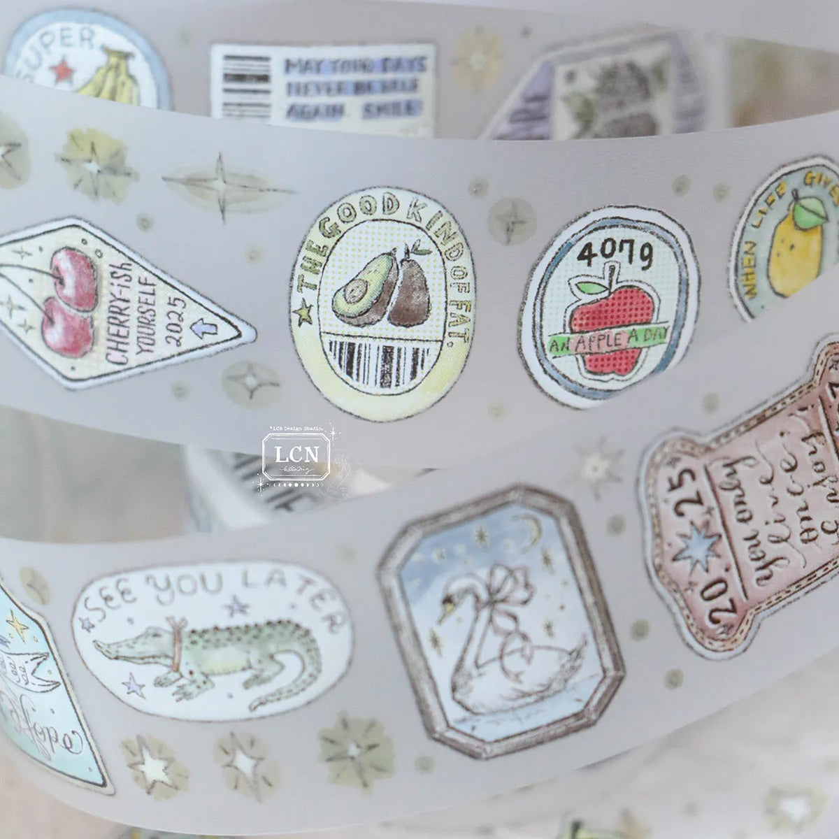 LCN Design Studio - UV Printing Matte PET Tape - Sticker Club - Life