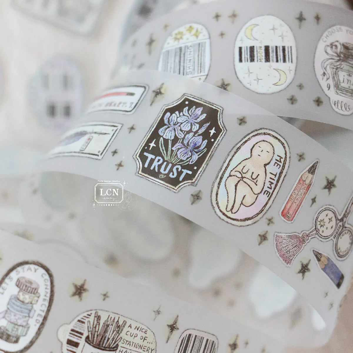 LCN Design Studio - UV Printing Matte PET Tape - Sticker Club - Stationery
