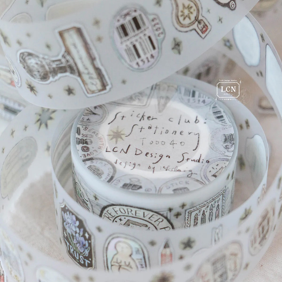 LCN Design Studio - UV Printing Matte PET Tape - Sticker Club - Stationery