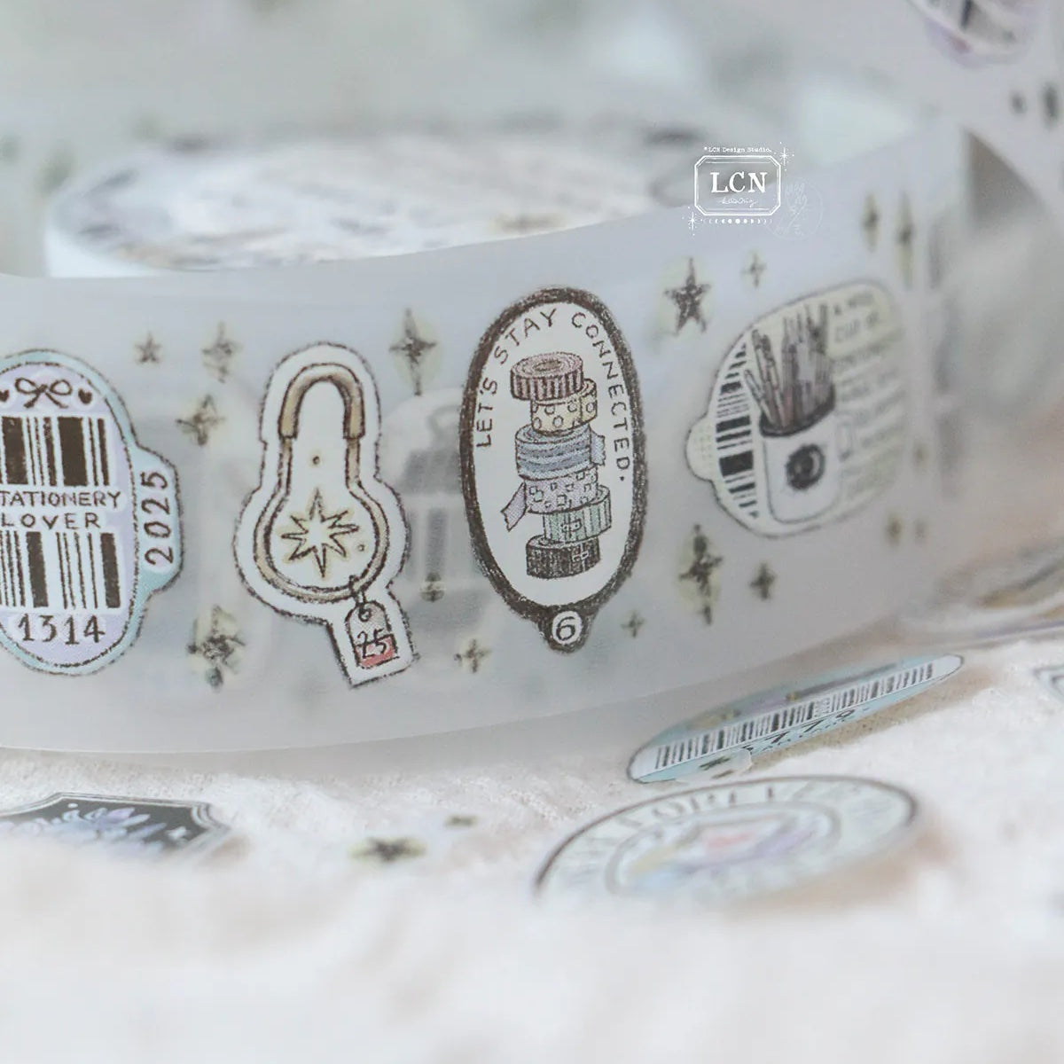 LCN Design Studio - UV Printing Matte PET Tape - Sticker Club - Stationery