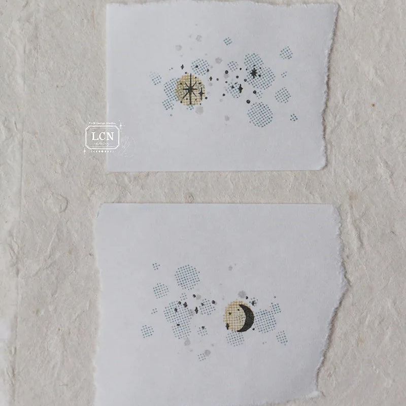 LCN Design Studio - Wooden Rubber Stamp Set - In the Sky