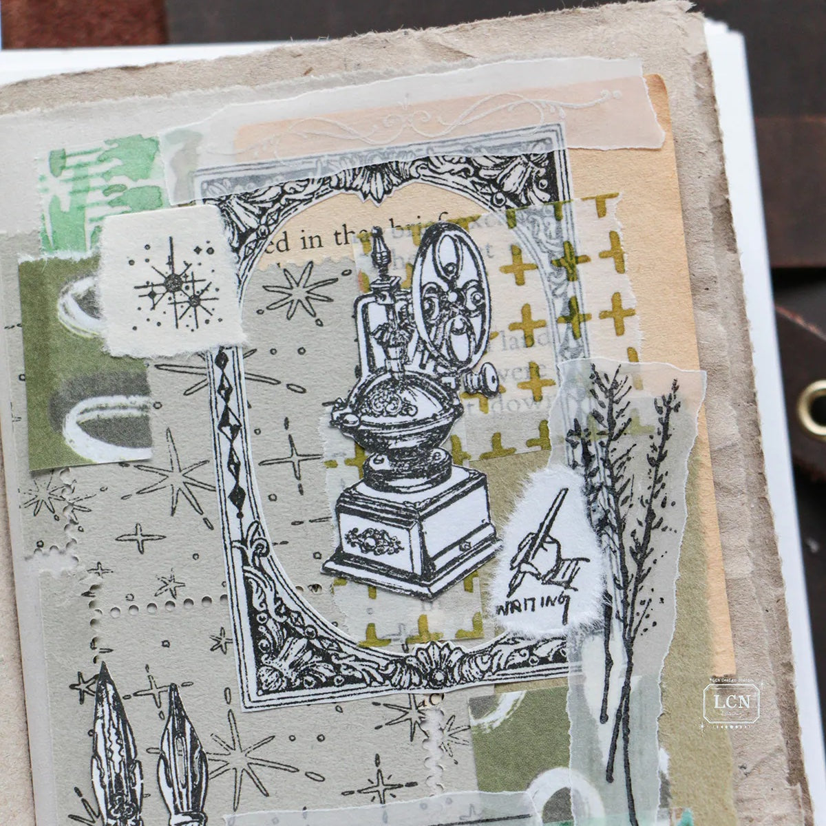 LCN Design Studio - Wooden Rubber Stamp Set - Nebula