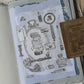 LCN Design Studio - Wooden Rubber Stamp Set - On the Desk Ⅱ