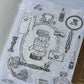 LCN Design Studio - Wooden Rubber Stamp Set - On the Desk Ⅱ