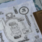 LCN Design Studio - Wooden Rubber Stamp Set - On the Desk Ⅱ