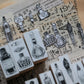 LCN Design Studio - Wooden Rubber Stamp Set - On the Desk