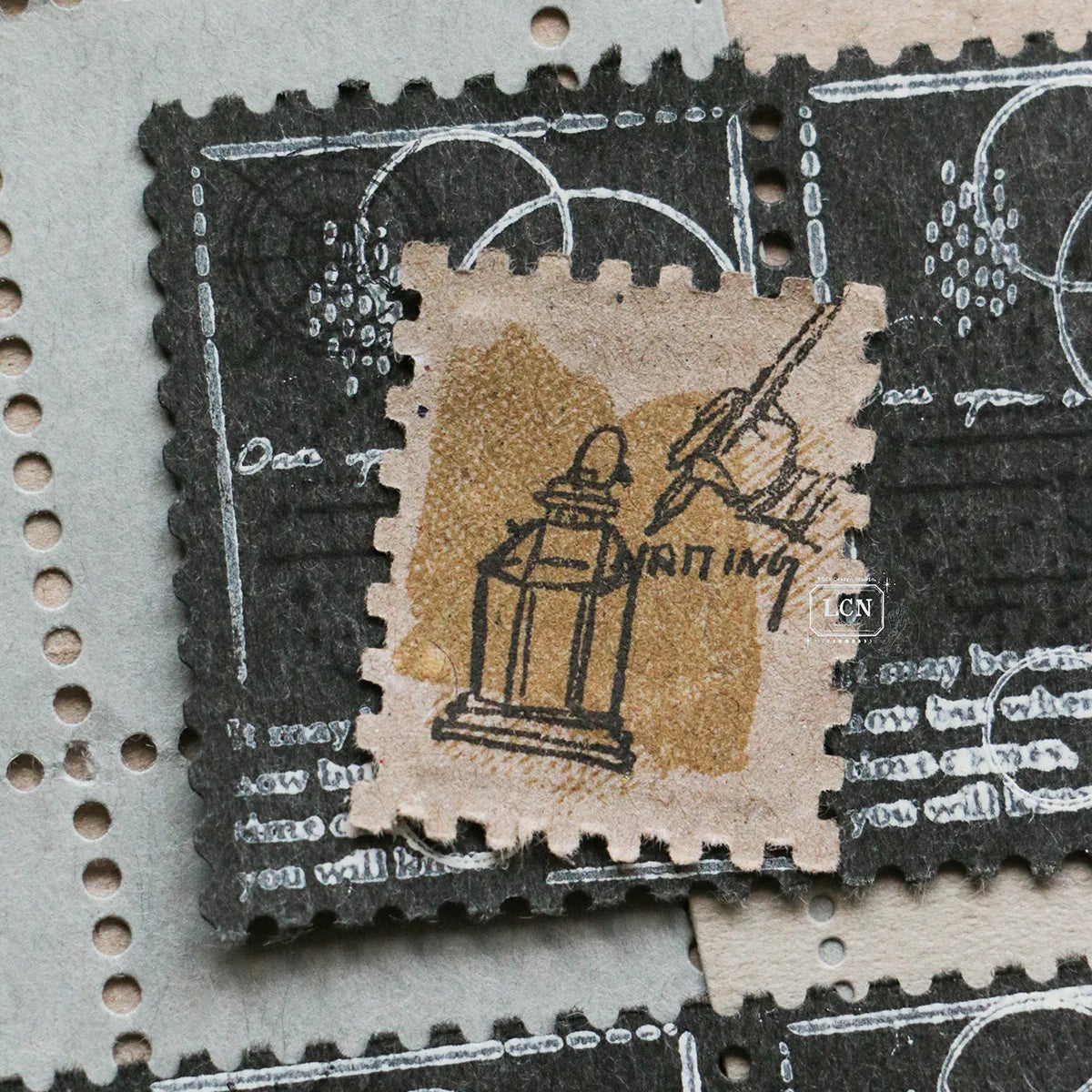 LCN Design Studio - Wooden Rubber Stamp Set - Tiny Signs