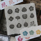 LCN Design Studio - Wooden Rubber Stamp Set - Wagashi Flowers