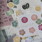 LCN Design Studio - Wooden Rubber Stamp Set - Wagashi Flowers