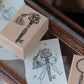 LCN Design Studio - Wooden Rubber Stamp - Skeleton Key