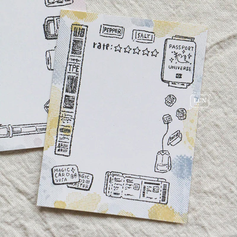 LCN Design Studio - Wooden Rubber Stamp - Travel Series - Travel 1