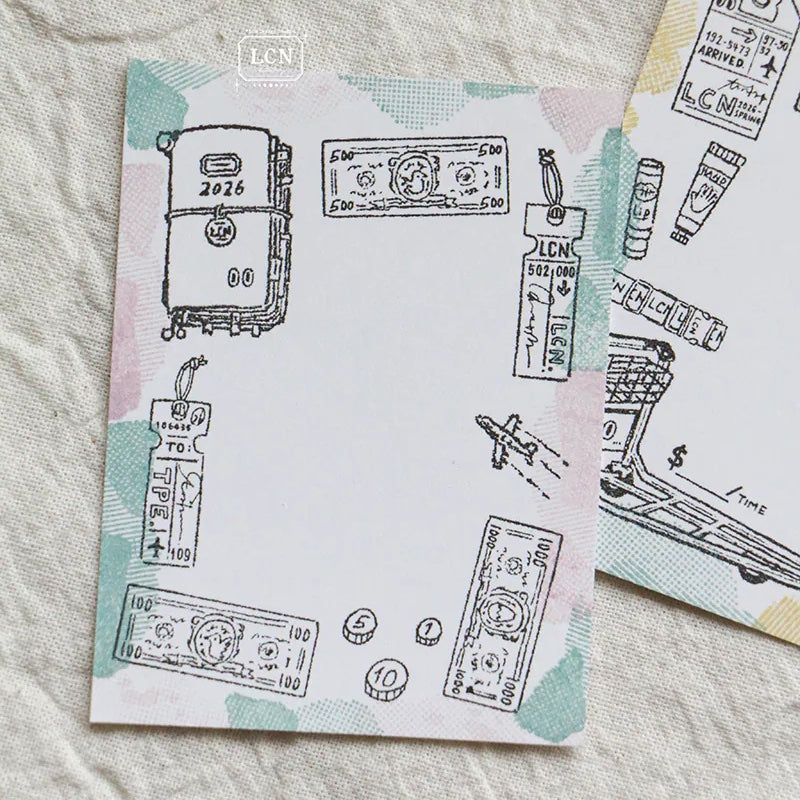 LCN Design Studio - Wooden Rubber Stamp - Travel Series - Travel 2