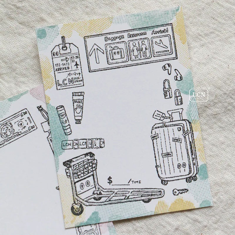 LCN Design Studio - Wooden Rubber Stamp - Travel Series - Travel 4