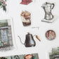 LCN Design Studio x Papier Platz - Washi Flake Stickers - Coffee Shop