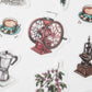 LCN Design Studio x Papier Platz - Washi Flake Stickers - Coffee Shop