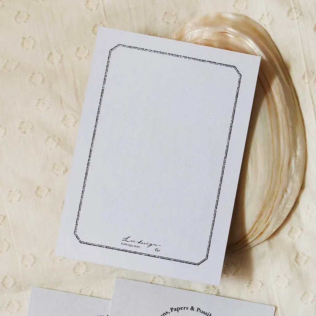 Loi Design - Black Foil Postcard - Antique Stationery