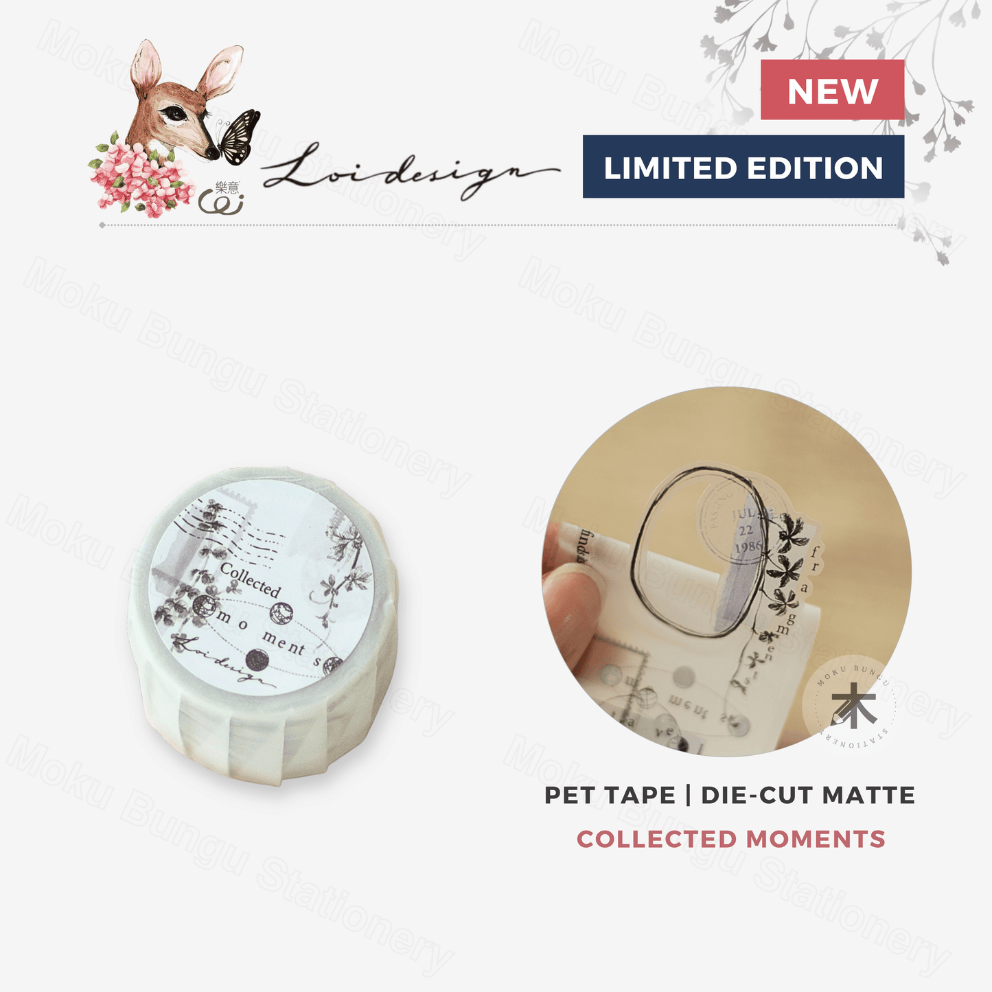 Loi Design - Die-Cut Matte PET Tape - Daily Series - Collected Moments