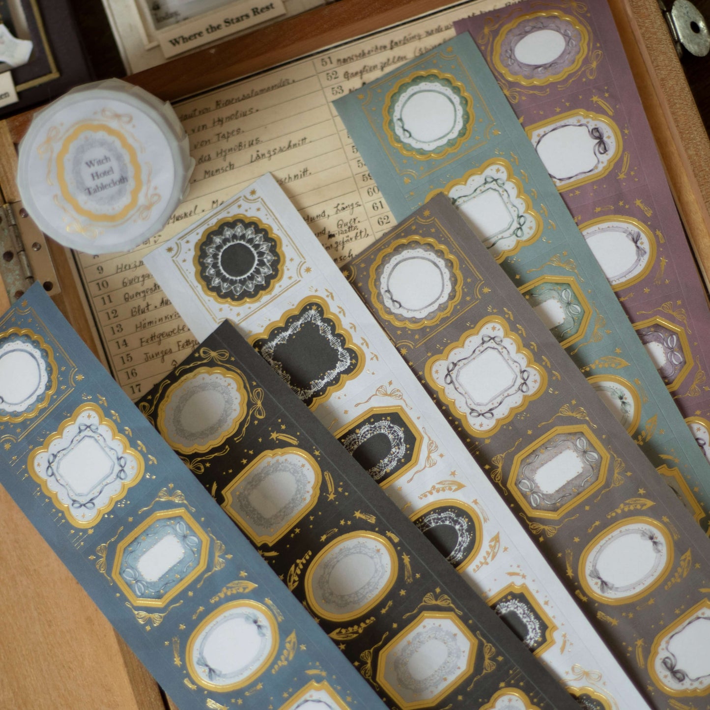 Loi Design - Foil-Stamped Die-Cut Masking Tape - Witch Series - Witch Hotel Tablecloth