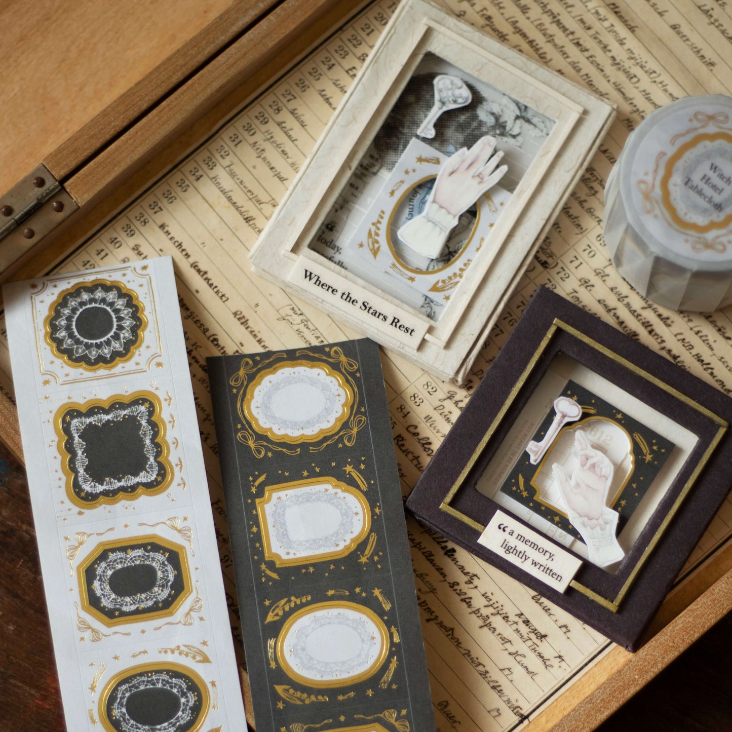 Loi Design - Foil-Stamped Die-Cut Masking Tape - Witch Series - Witch Hotel Tablecloth