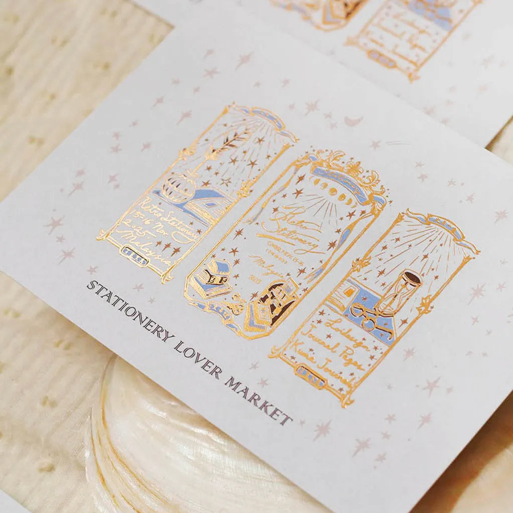 Loi Design - Foil-Stamped Postcard - On The Desk