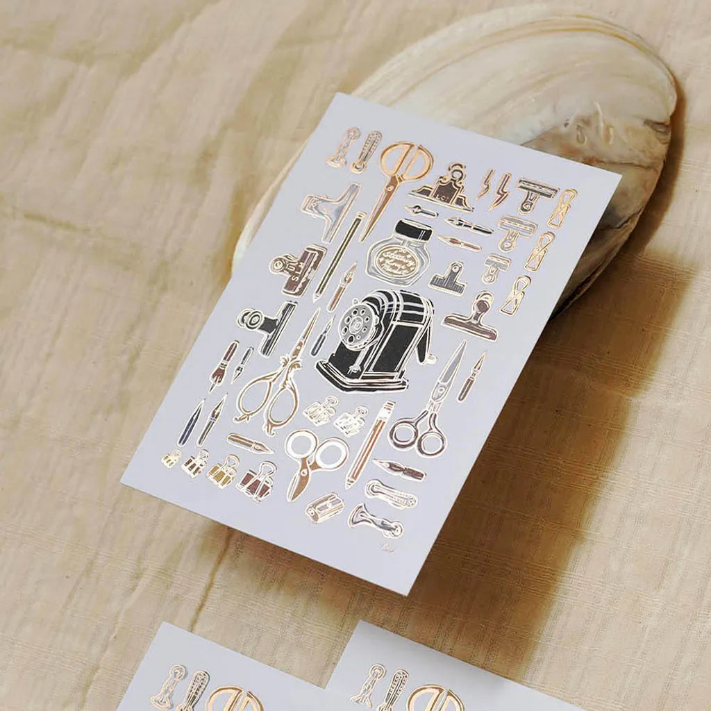 Loi Design - Foil-Stamped Postcard - Retro Stationery