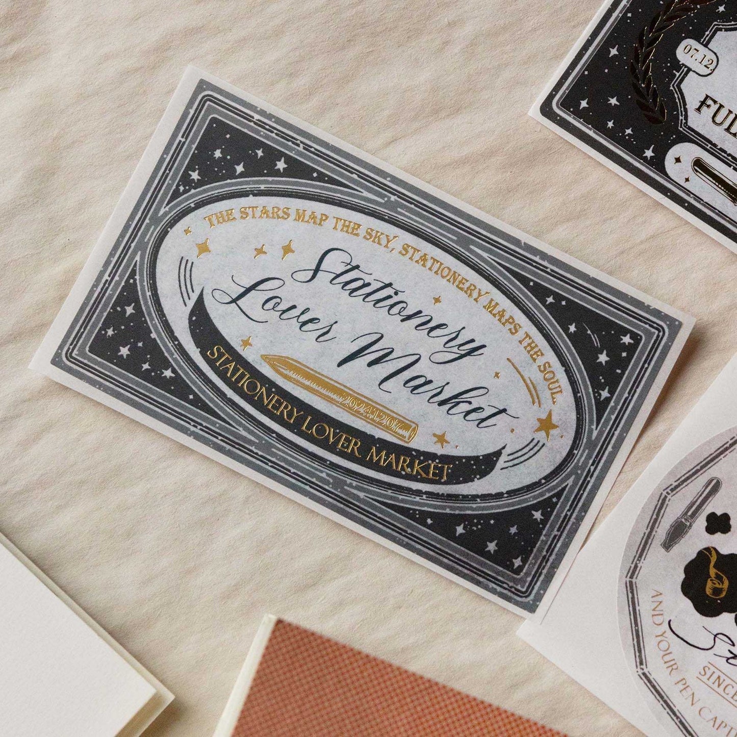 Loi Design - Foil-Stamped Sticker Set - Stars, Stationery & Travel