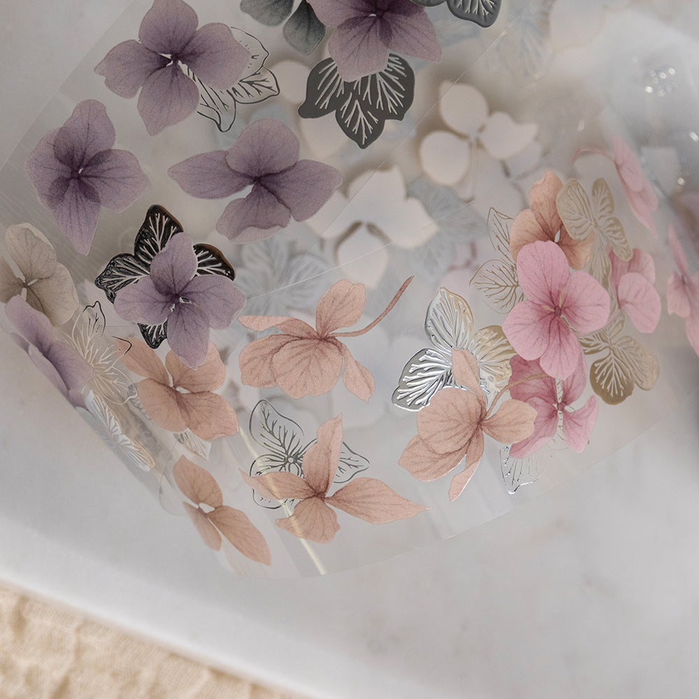 Loi Design - Foiled-Stamped PET Tape - Floral Series - Hydrangea Petals