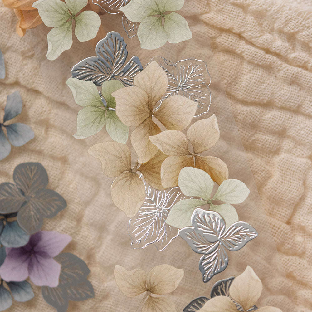 Loi Design - Foiled-Stamped PET Tape - Floral Series - Hydrangea Petals